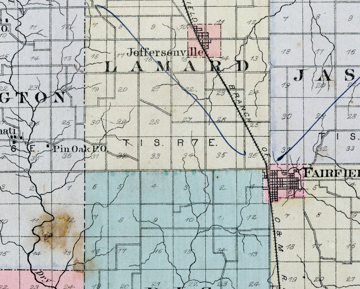 1881 Map of Wayne County Illinois