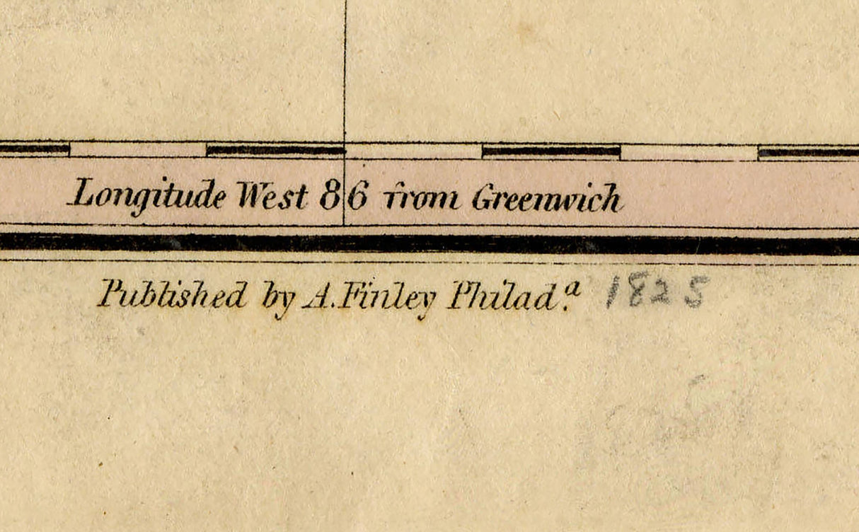 1825 Map of Tennessee