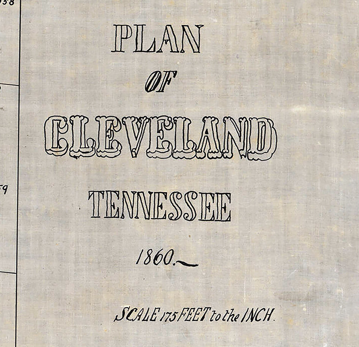 1860 Map of Cleveland Tennessee