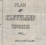 1860 Map of Cleveland Tennessee