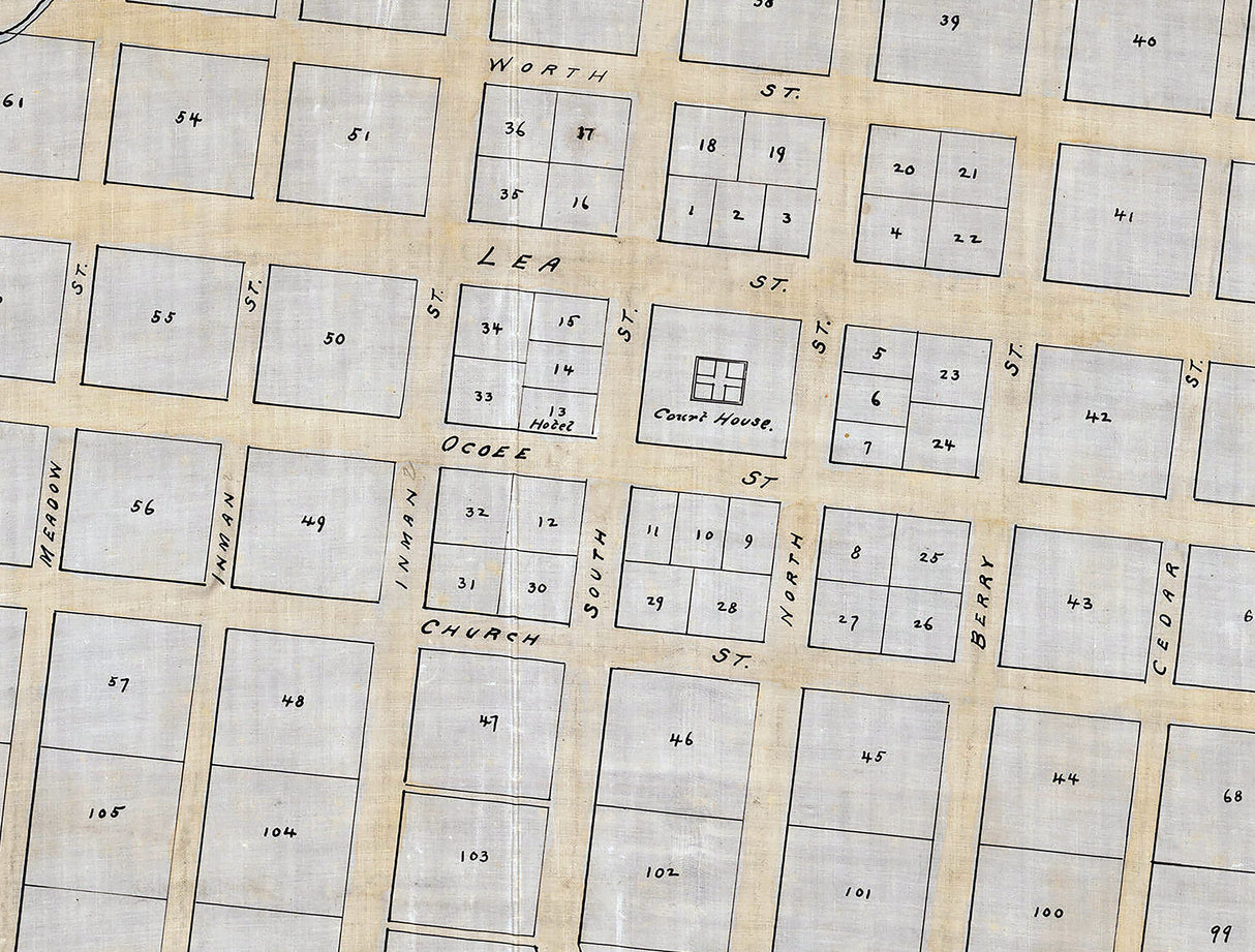 1860 Map of Cleveland Tennessee
