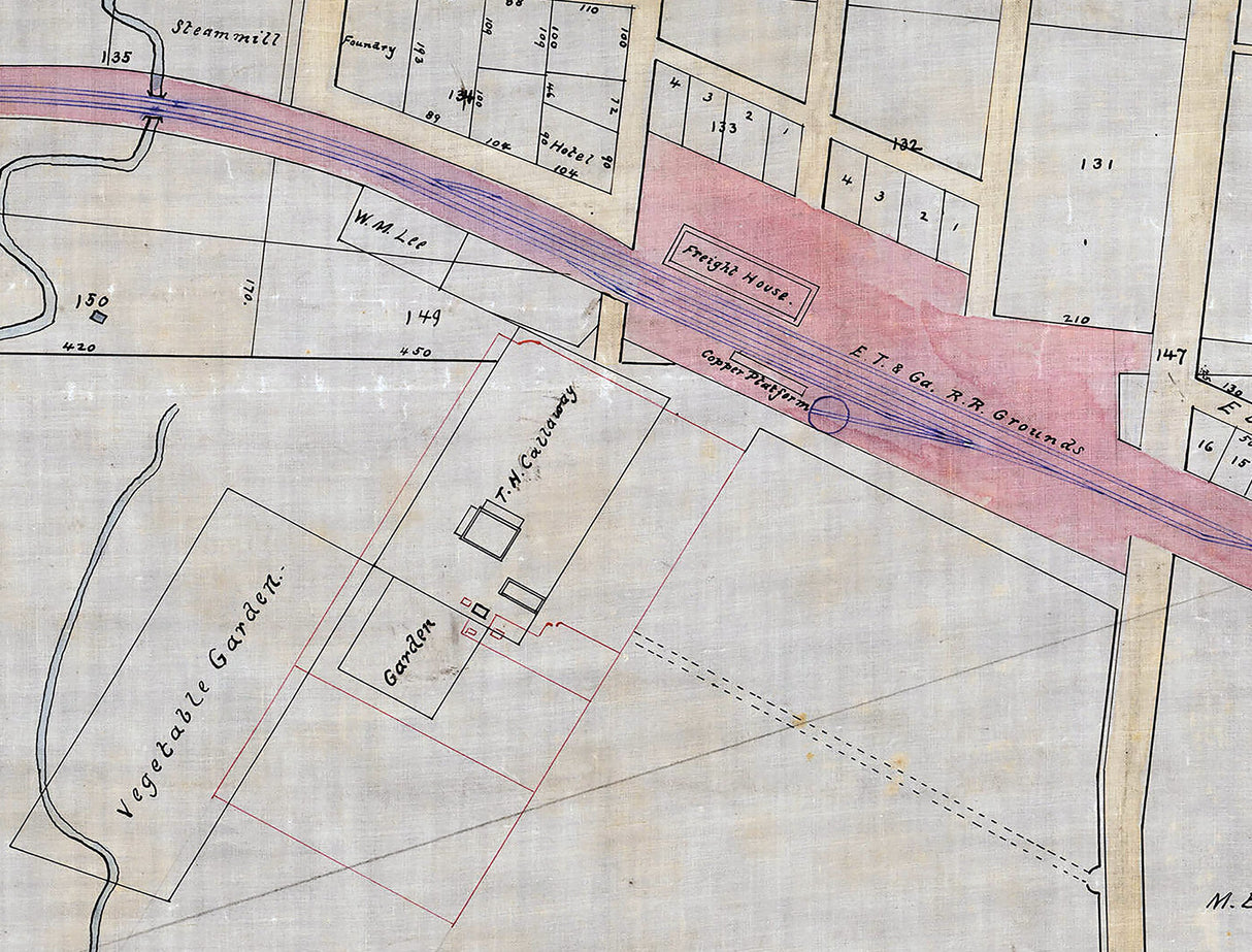 1860 Map of Cleveland Tennessee