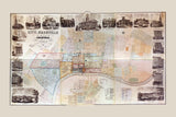 1860 Map of Nashville and Edgefield Tennessee