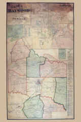 1877 Map of Haywood County Tennessee