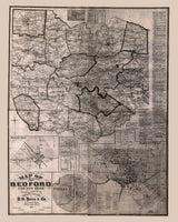 1878 Map of Bedford County Tennessee