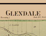 1869 Map of Glendale Hamilton County Ohio