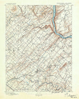 1890 Topo Map of Doylestown Pennsylvania