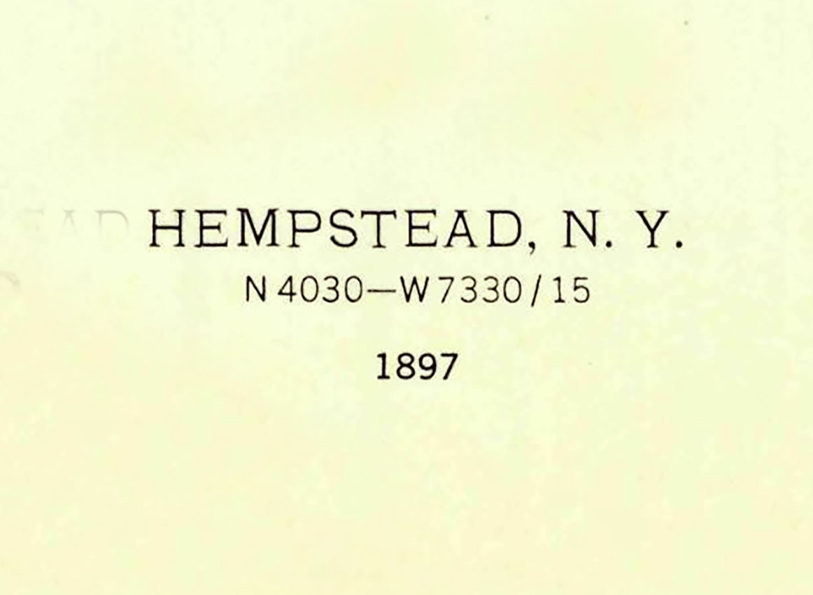 1897 Topo Map of Hempstead New York Long Beach