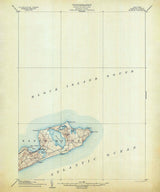 1904 Topo Map of Montauk New York Long Island