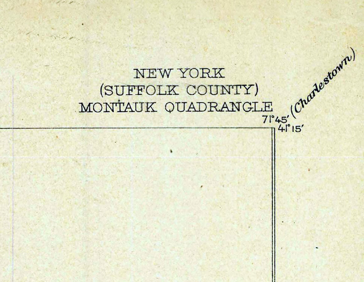 1904 Topo Map of Montauk New York Long Island