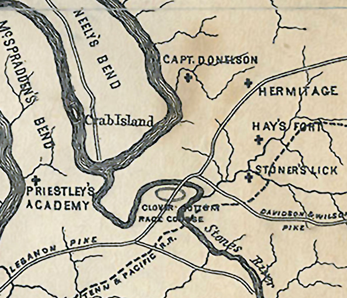 1880 Map of Cumberland County Tennessee