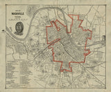1897 Map of Nashville Tennessee