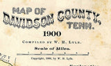 1900 Map of Davidson County Tennessee