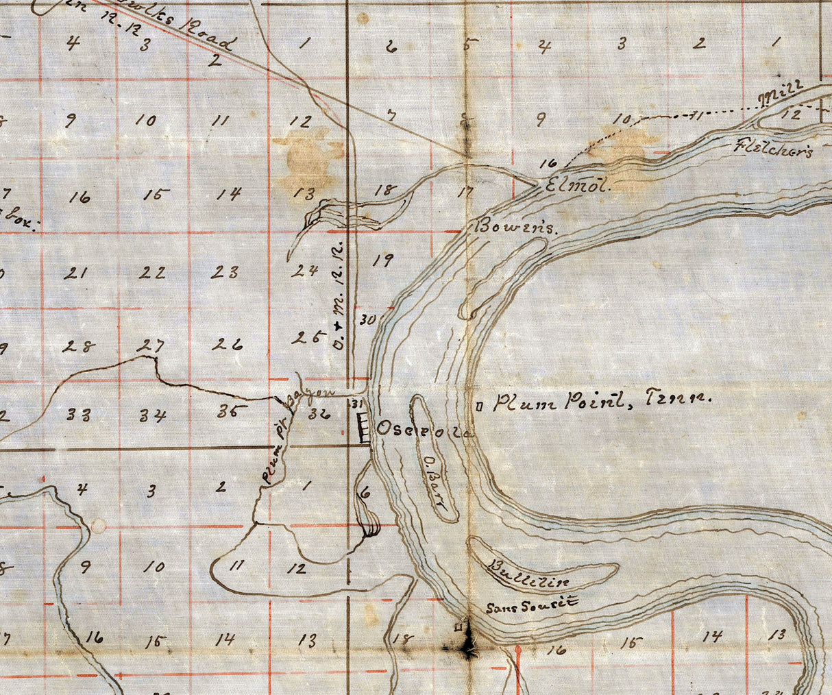 1904 Map of Mississippi County Arkansas