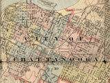 1914 Map of Chattanooga Tennessee and Vicinity