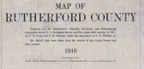 1916 Map of Rutherford County Tennessee