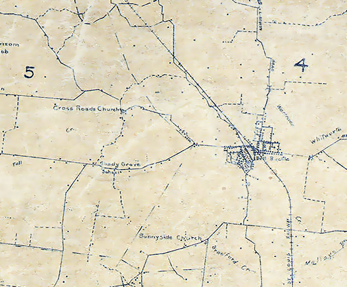 1920 Map of Bedford County Tennessee