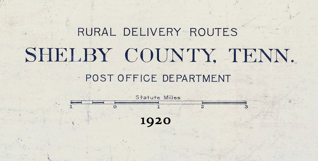 1920 Map of Shelby County Tennessee