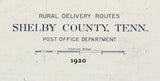 1920 Map of Shelby County Tennessee