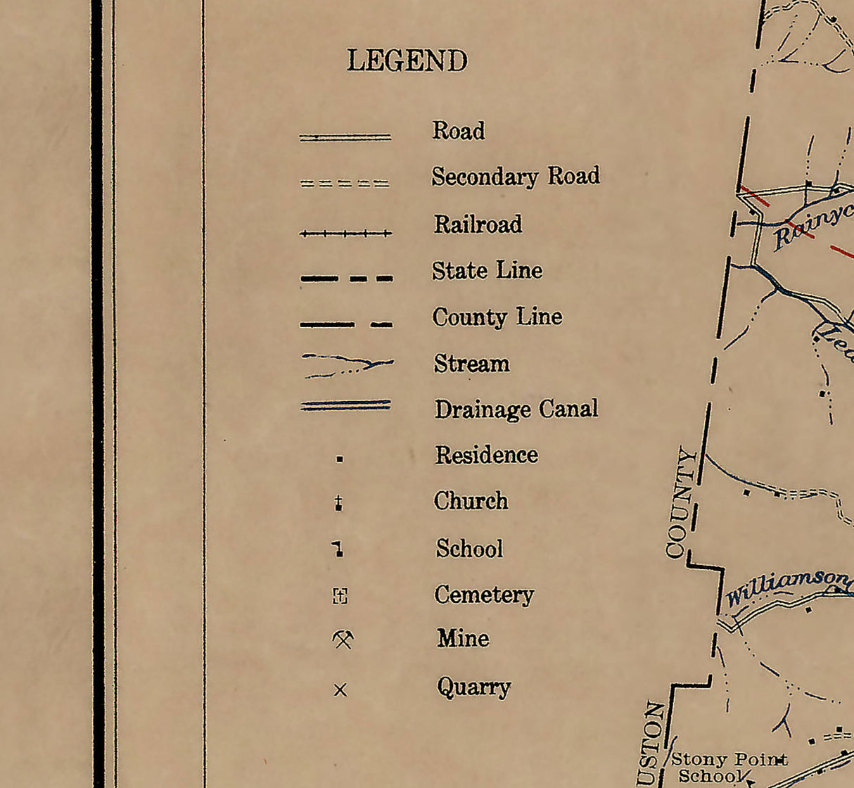 1923 Map of Dickson County Tennessee