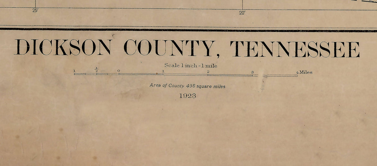 1923 Map of Dickson County Tennessee