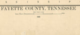 1923 Map of Fayette County Tennessee