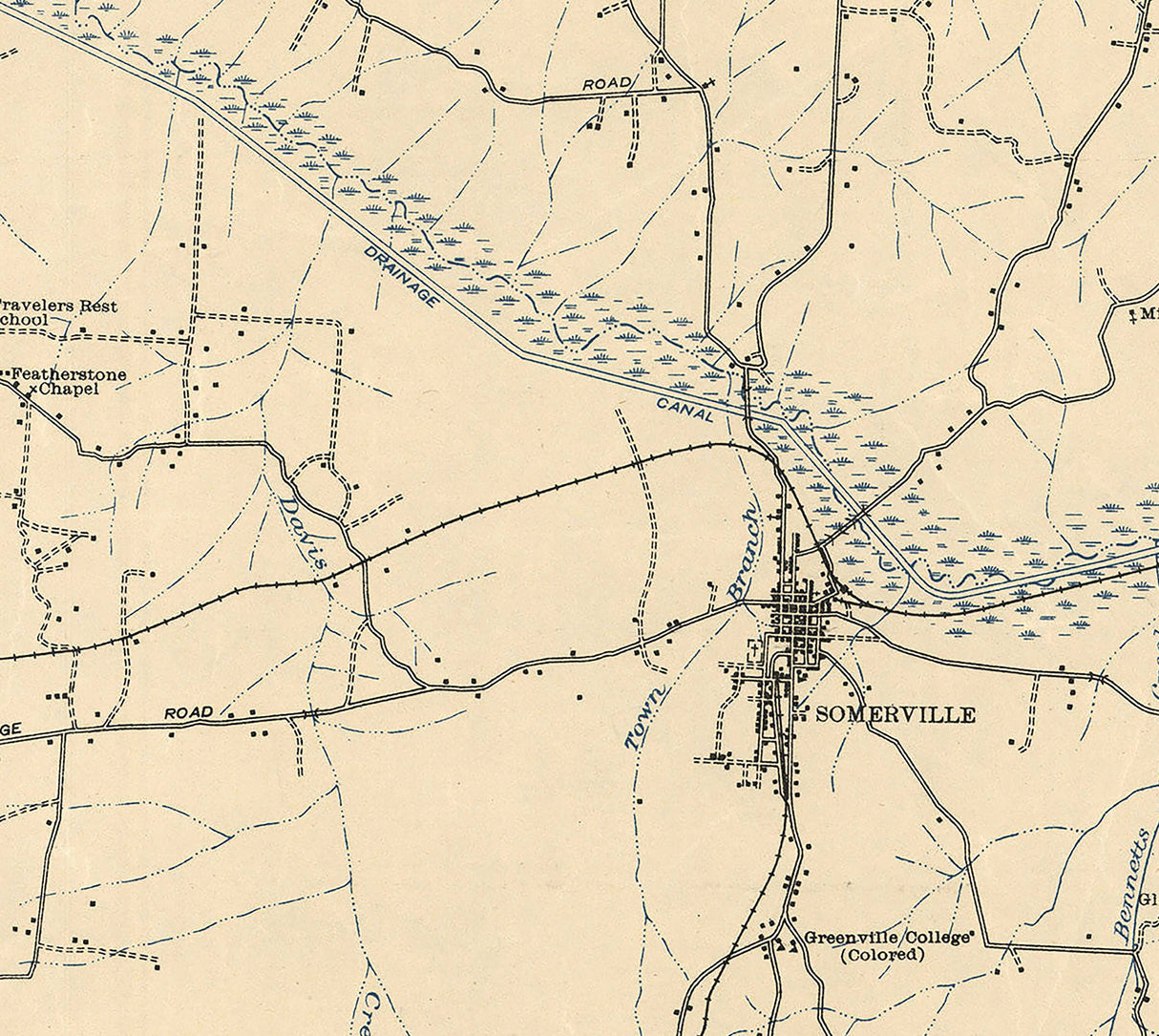 1923 Map of Fayette County Tennessee