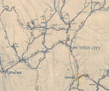 1930 Map of Johnson County Tennessee