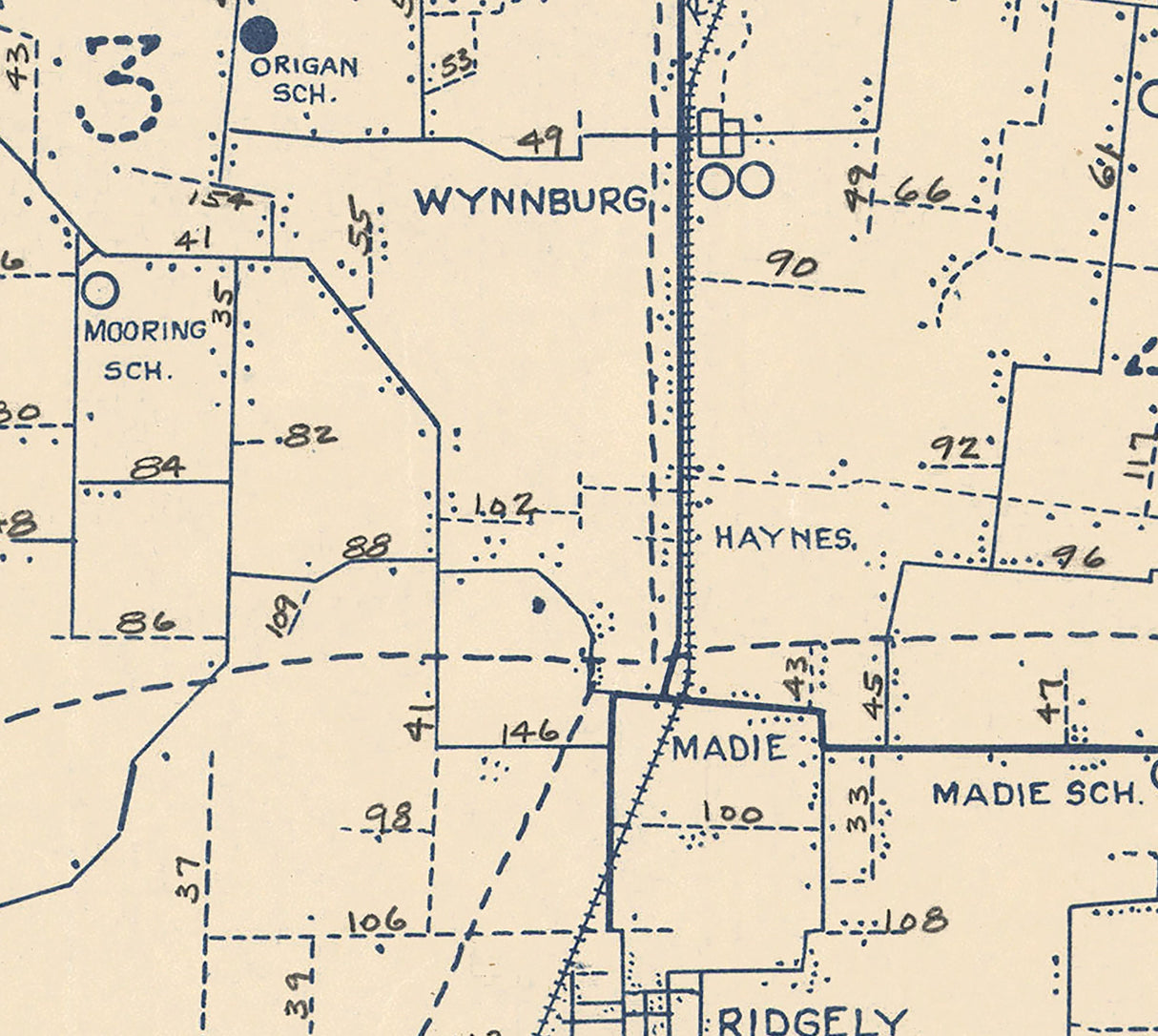 1930 Map of Lake County Tennessee