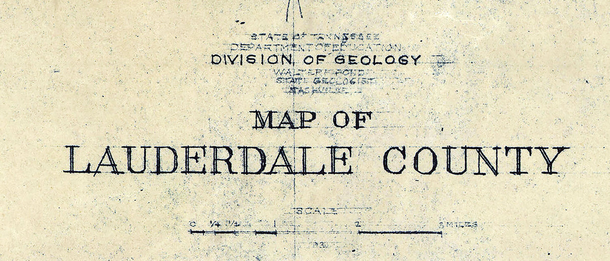 1930 Map of Lauderdale County Tennessee