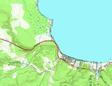 1970 Map of Saratoga Lake New York
