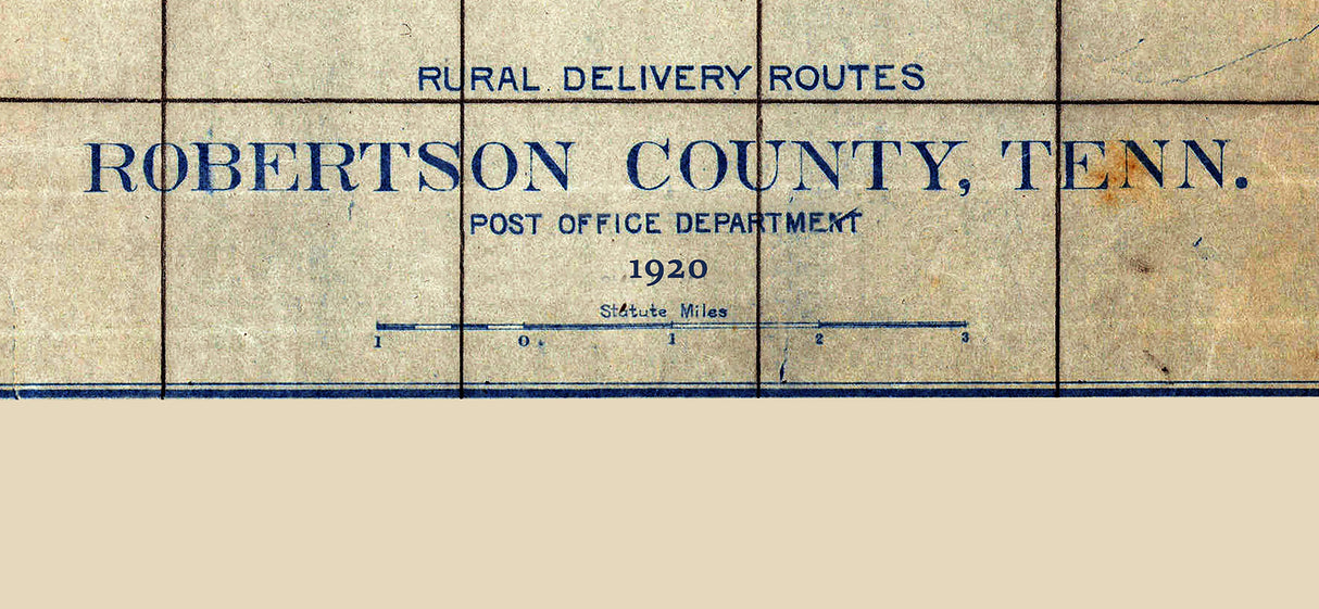 1920 Map of Robertson County Tennessee