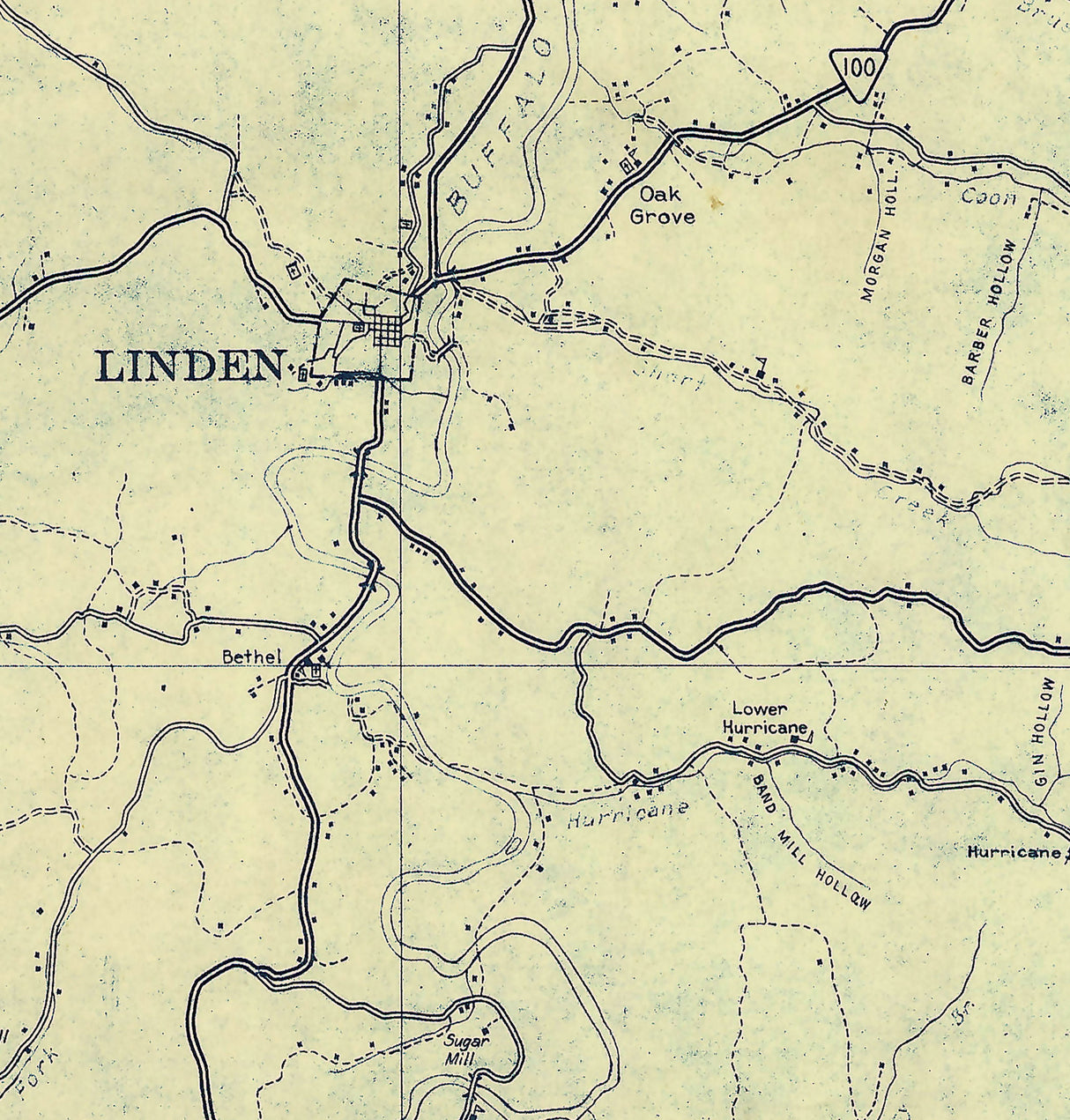 1934 Map of Perry County Tennessee