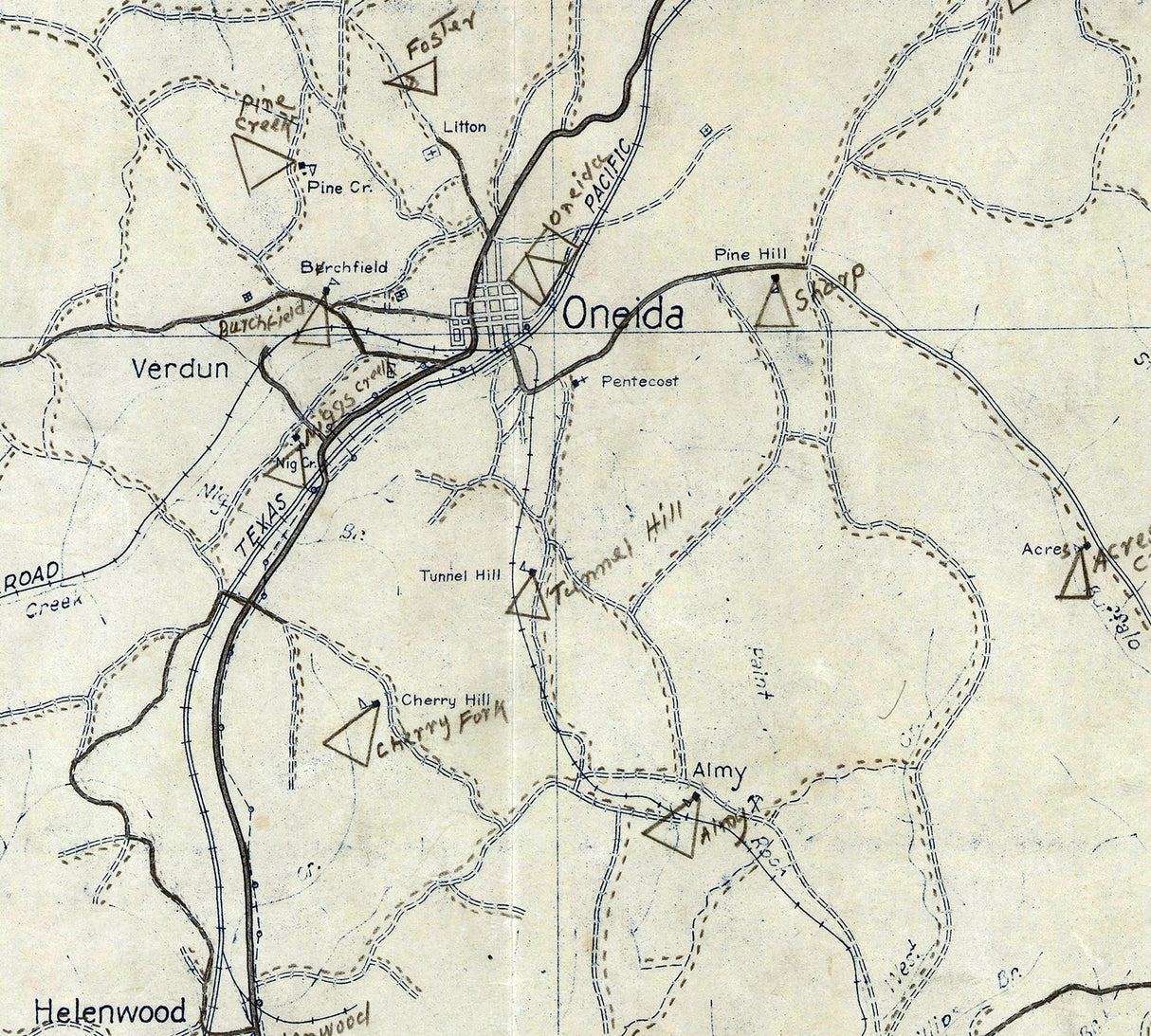 1935 Map of Scott County Tennessee