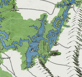 1937 Map of Norris Lake Tennessee