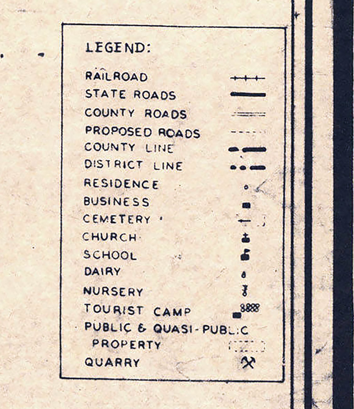 1944 Map of Knox County Tennessee