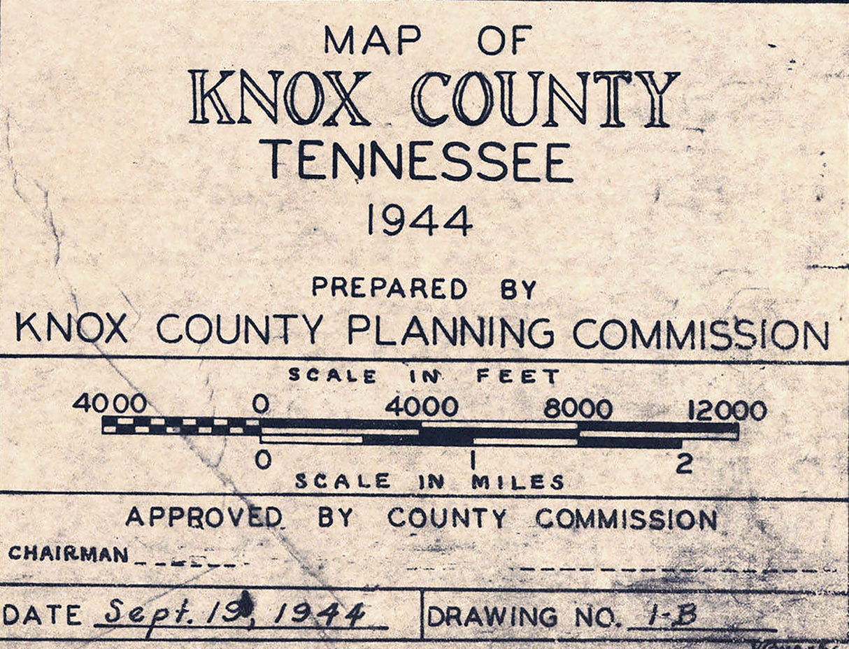 1944 Map of Knox County Tennessee