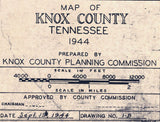 1944 Map of Knox County Tennessee