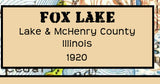 1920 Map of Fox Lake Illinois