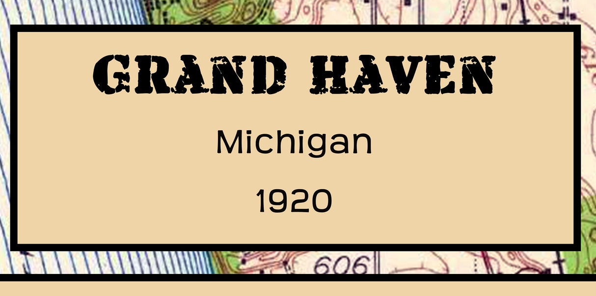 1920 Map of Grand Haven Michigan