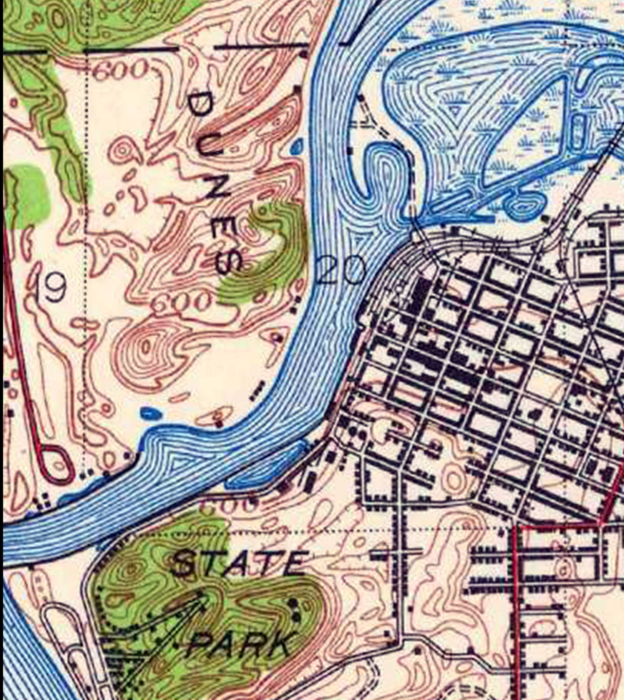 1920 Map of Grand Haven Michigan