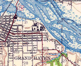1920 Map of Grand Haven Michigan