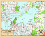 1960 Map of Fox Lake Illinois