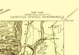 1934 Topo Map of Saratoga Springs New York