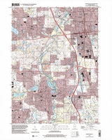 1998 Topo Map of Libertyville Illinois