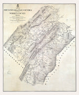 1875 Map of Shenandoah Page and Warren County Virginia