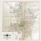 1894 Map of Scranton Pennsylvania