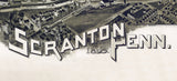 1890 Panoramic Map of Scranton Pennsylvania