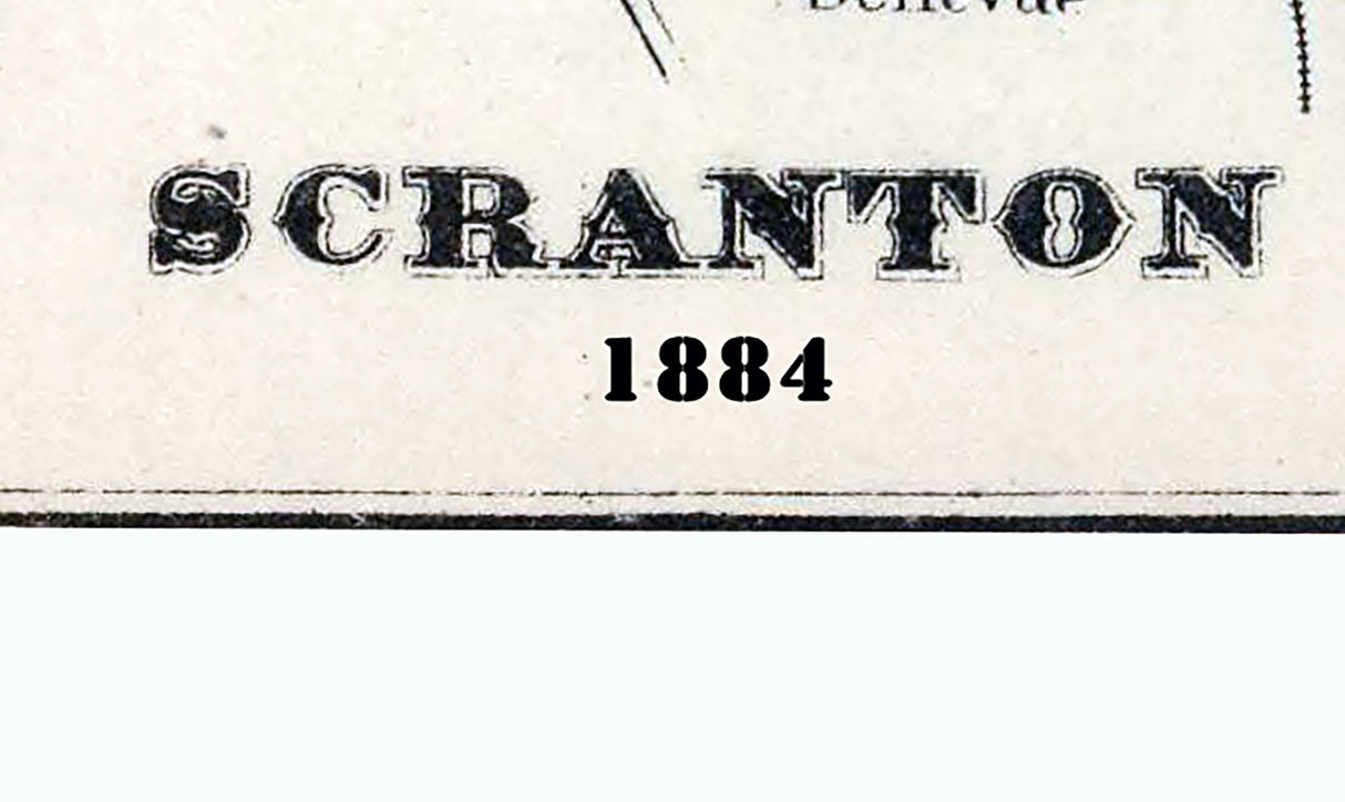 1884 Map of Scranton Pennsylvania
