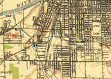 1914 Map of Grand Rapids Michigan